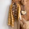 Splicing Polka Dots Autumn And Winter Jacquard Imitation Cashmere Extended Scarf Women'S Thermal Air Conditioner Shawl Thickened Scarf