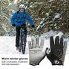 1 пара перчаток для верховой езды, ветрозащитные противоскользящие перчатки с сенсорным экраном и указательным пальцем из суперволокна, зимние велосипедные перчатки