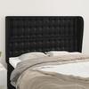 VidaXL Headboard with Ears Black 147x23x118-128 Cm Faux Leather3118046