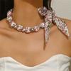 Floral Printed Boho Style Neckerchief Bohemia Style Clavicle Collar Women Scarf Necklace  Party