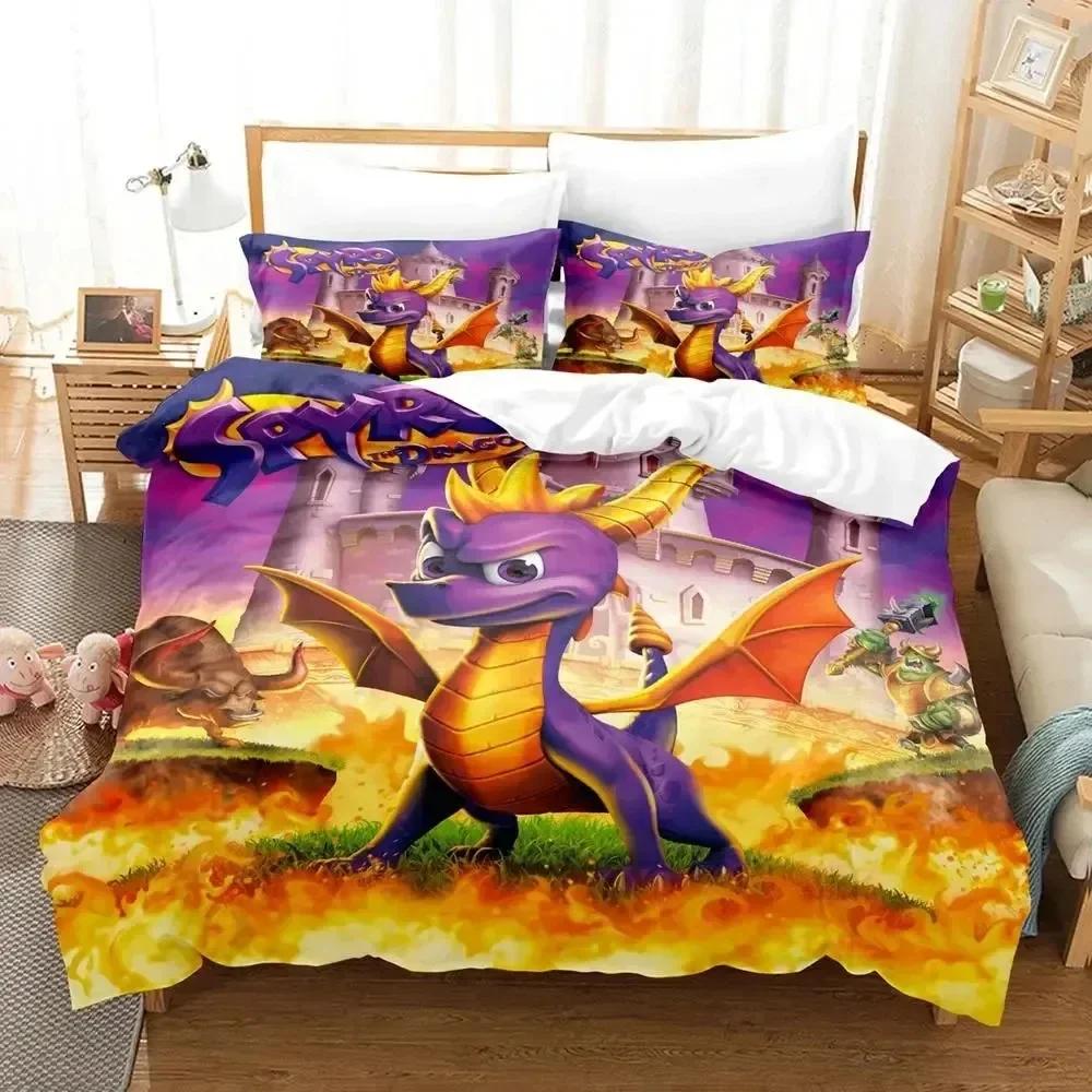 Комплект постельного белья Spyro Reignited Triology для взрослых мальчиков пододеяльник комплект для кровати одинарный полуторный двуспальный королевский комплект постельного белья мягкий и удобный