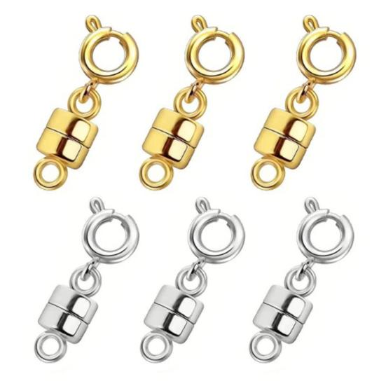 6Pcs Magnetic Necklace Clasp with Lobster Clasp Jewelry Connecting Buckle Necklaces Extender Bracelet Closure DIY Crafts