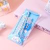 Мультяшный набор канцелярских принадлежностей Sanrio 5 в 1 Аниме Куроми Май Мелоди Синнаморолл с линейкой, карандашом, ластиком для школьников, подарки