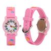 Детские водонепроницаемые часы с рисунком из мультфильма, детские наручные часы с функцией распознавания времени, розовый