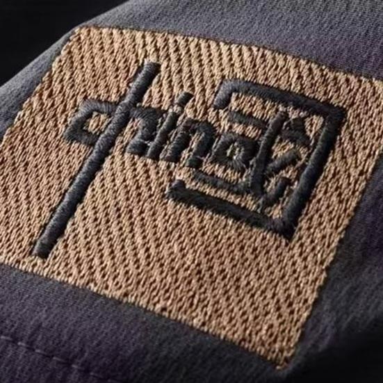 Зимние мужские брюки с эластичной талией на шнурке и карманами, утолщенные плюшевые свободные вышитые однотонные уличные брюки, термоштаны