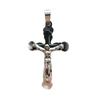[R8065] - Серебряный стальной кулон «Распятие» - 25x17 мм