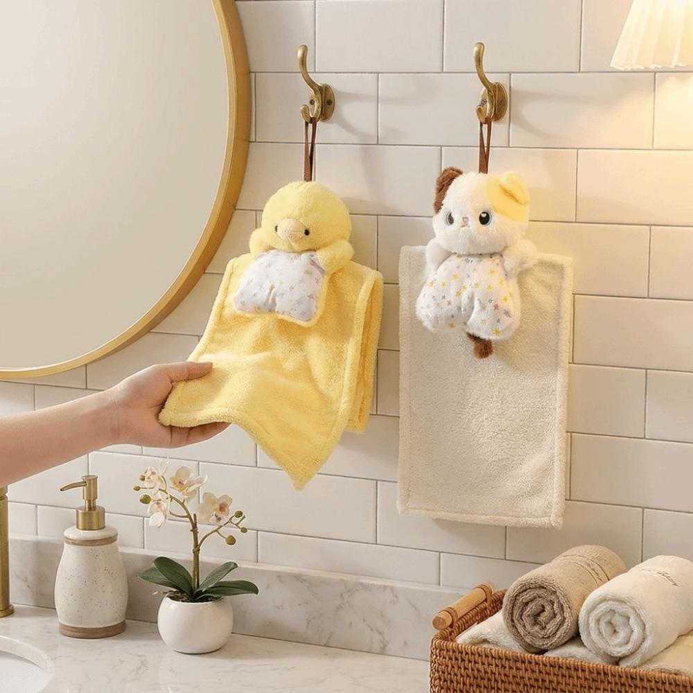 Cartoon Doll Hanging Hand Towel Absorbent Kitchen Cute Wipe Cloth Cleaning Hand Cloth Household