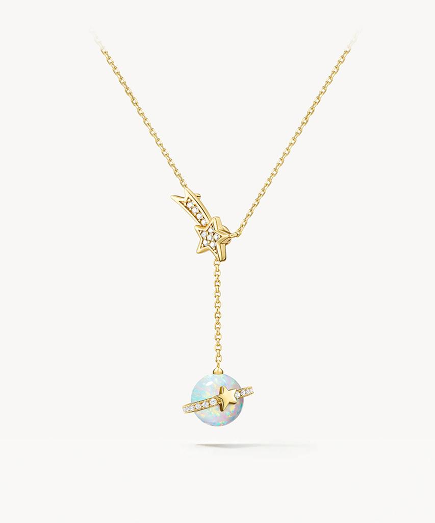 Lola Rose Heliocentric Opal Drop Style Cubic Necklace