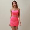 Women Two Piece Outfits Crop Camisole And Mini Skirt Set Sexy Bodycon Party Dresses