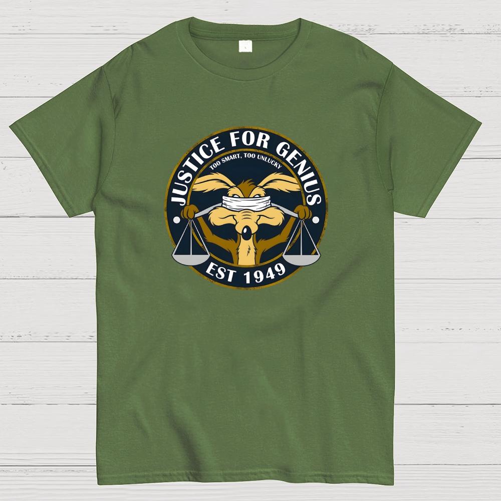 Justice for Genius Cotton Summer Casual Cool Loose T-Shirt