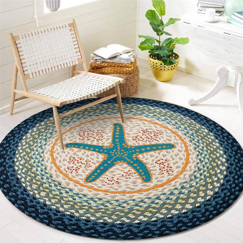 Nordic Round Living Room Sofa Tea Table Mat Home Decor Versatile Carpet Butterfly Flower Carpet