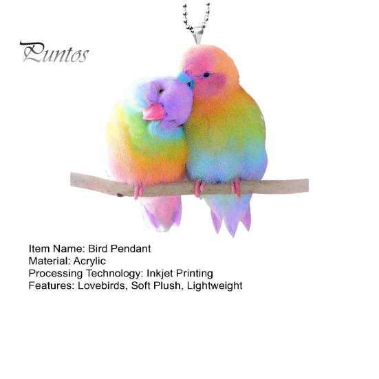 Подвеска-брелок в виде птицы для пары, разноцветные неразлучники, подвеска для автомобиля, легкое подвесное украшение для ключей от рюкзака автомобиля