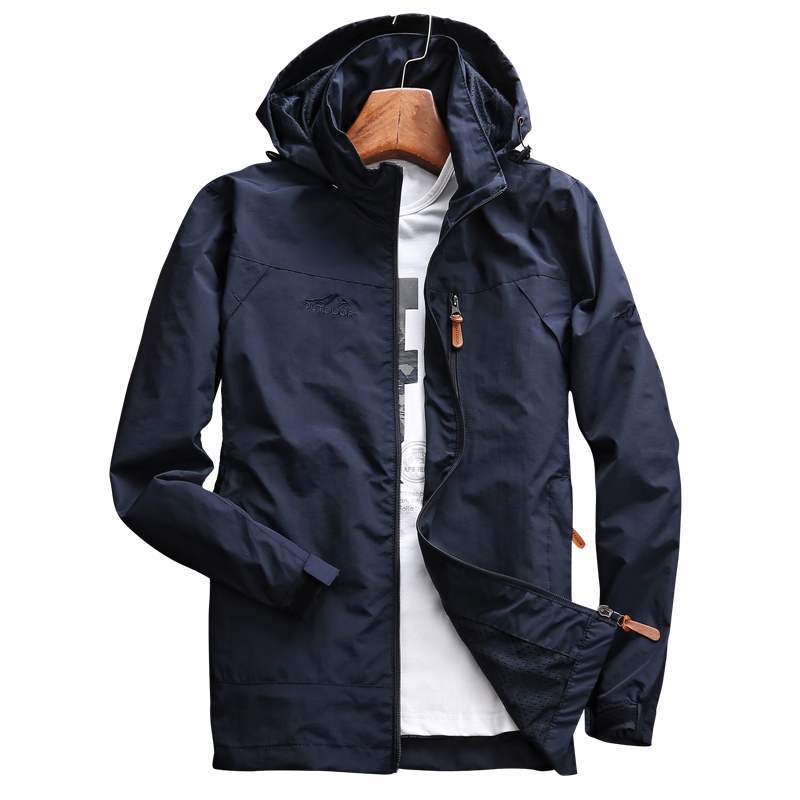 Весенне-осенняя мужская куртка для активного отдыха, ветрозащитная, водонепроницаемая, свободная, большого размера