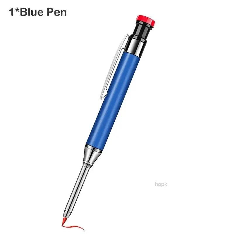 Металлический твердый карандаш для плотника, набор механических карандашей, встроенная точилка для карандашей с стержнями для заправки, инструменты для маркировки глубоких отверстий