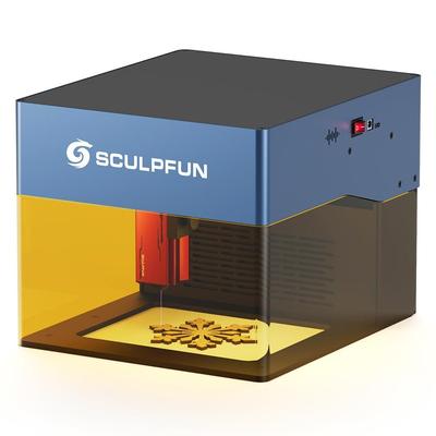 Лазерный гравер SCULPFUN iCube Pro 5 Вт, пятно лазера 0,06 мм, скорость гравировки 10000 мм/мин, 32-битная материнская плата, сменная линза, дымовой фильтр