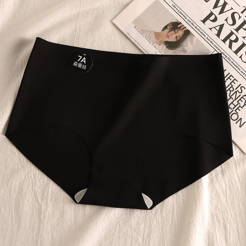 7A Mulberry Silk Mid-Waist Seamless Panties for Women - Comfortable Yoga and Fitness Briefs