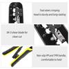 Ratcheting Crimping Tool 3 In 1 Multifunction Wire Crimpers Stripper Cutter, 8P 6P Network Line