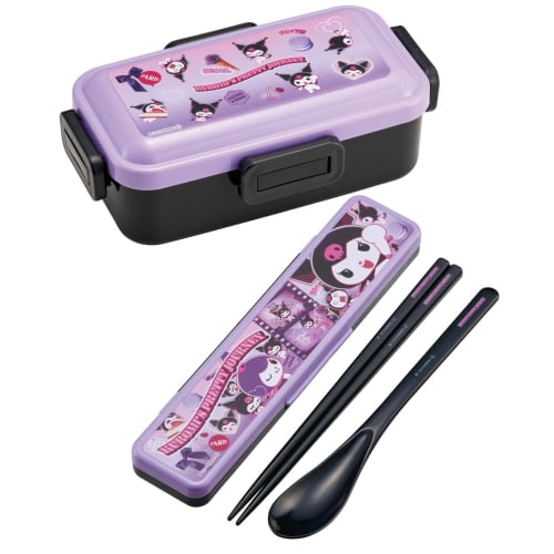 Skater Chopstick Spoon Combination Set 18cm Antibacterial Treated Lunch Box for Adults Comes with Silicone Cushion and Doesn't Make a Sound Made In Ja