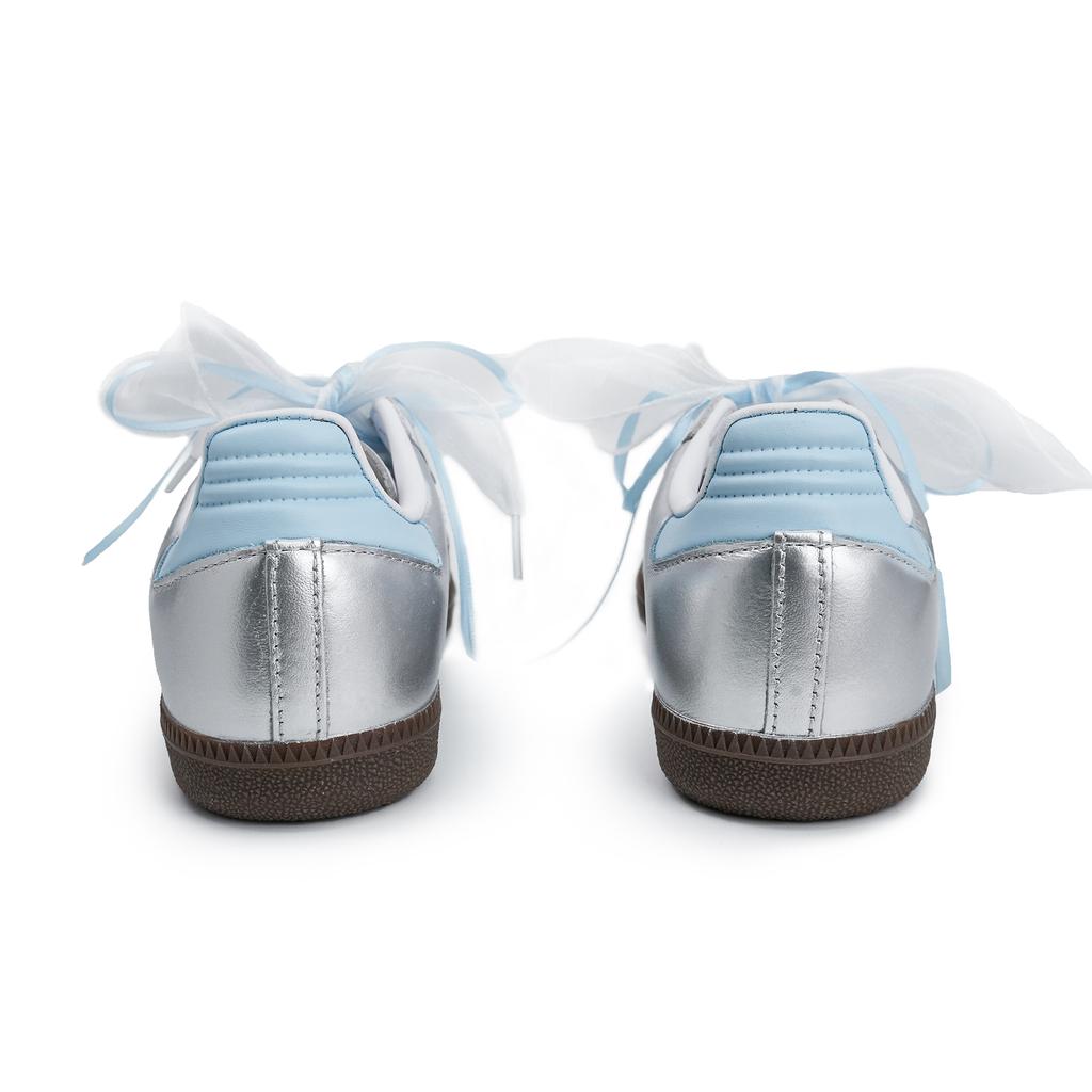 Adidas Originals SAMBA OG German Army Trainers Unisex Low top White/Blue/Silver B75806(Team826-S-BOX)