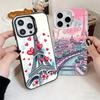 Франция Эйфелева башня Париж Ударопрочный чехол для телефона для iPhone 17 Air 16 16E 15 Pro Max 14 Plus 13 Mini 12 Задняя крышка Противоударный Fund