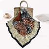 Summer new art academy style silk cotton square scarf elegant versatile fashion literary air conditioning room flower silk scarf women