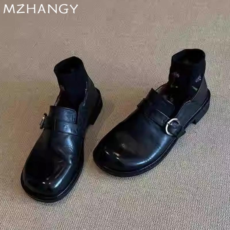 Модные женские лоферы на толстой подошве, дизайнерская повседневная удобная кожаная обувь 2024 года, зимняя брендовая мода, платье, для прогулок, для путешествий, Zapatillas