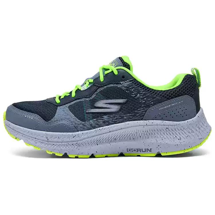 Skechers Go Run Consistent 2.0 Удобные Амортизация Прочные Низкие Кроссовки для Бега Женские Синий Желтый 128623-NVLM