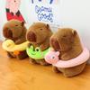 Animal Simulation Capybara Toy With Backpack Stuffed Capybara Doll  Christmas