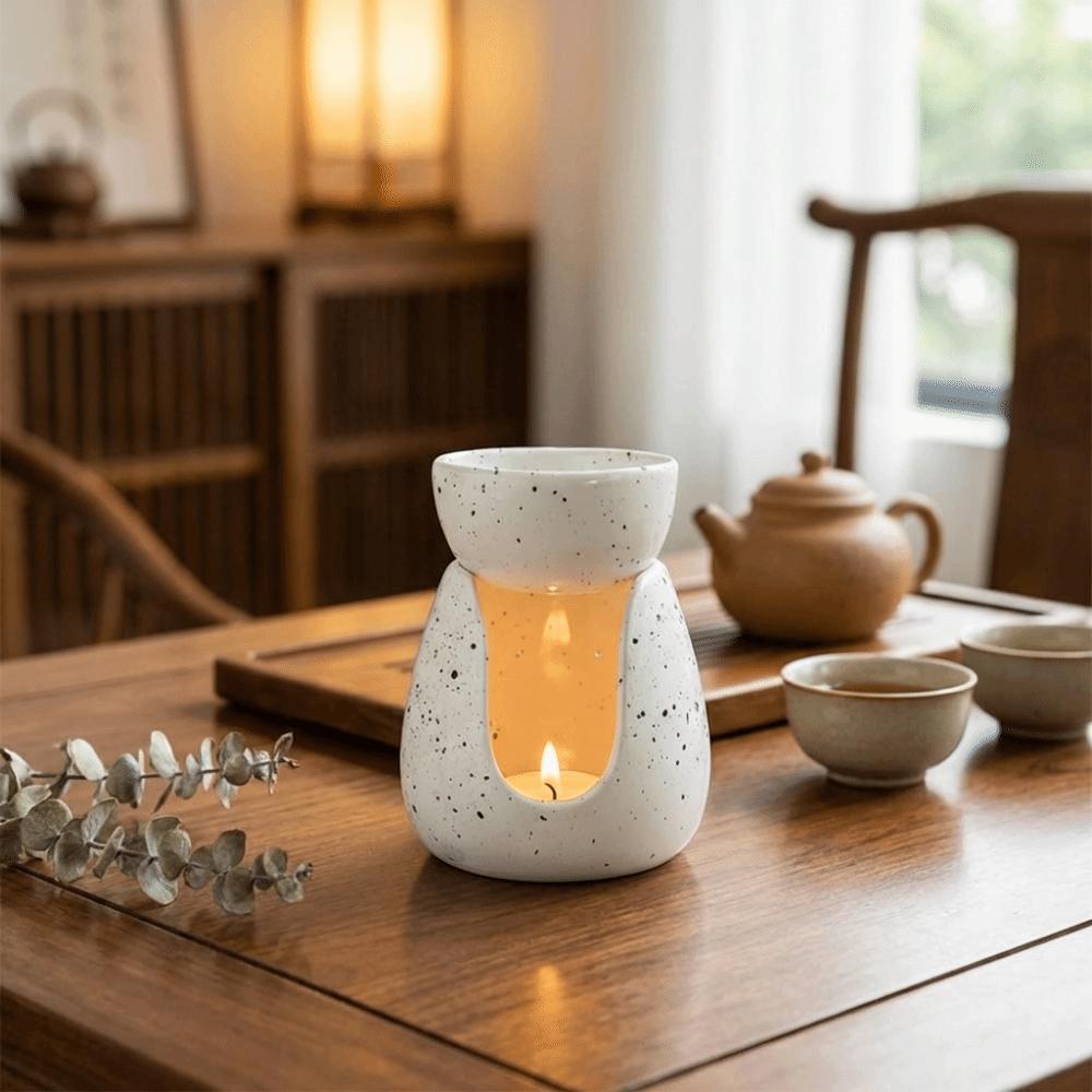 Handmade Fragrance Stove Minimalist Candle Essential Oil Burner Ceramic Essential Oil Stove Office