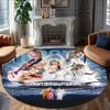 1pc Taylor Swift2 Print Round Carpet Chair Round Carpet Suitable for Bedroom Living Room Home Decorative Carpet