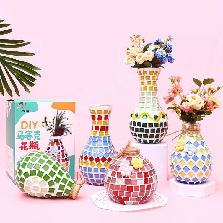 Mosaic Vase Diy Handmade Materials Pack Children's Creative Puzzle Kindergarten Handmade Toys
