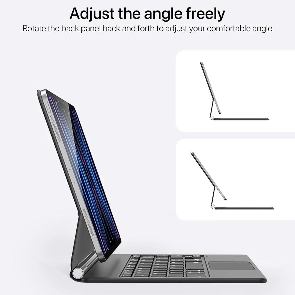 READ YYEAH Чехол-клавиатура Magic Keyboard для iPad 11-го 10-го поколения iPad A16 11-го 11" A2696 A3354 A3355 A3356 Умная магнитная обложка-книга