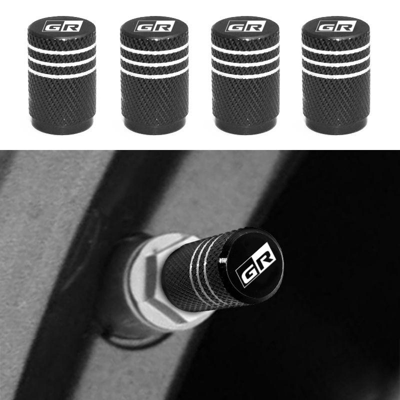 Car Wheel Tire Valve Caps Covers For Toyota Corolla Rav4 Auris CHR Avensis Laser Wheel Tire Stem Valve Caps 4pcs 