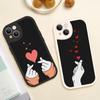 For Iphone 14 Fingertip Love Phone Case for Iphone 14 13 11 12 Pro MAX 13 12 MiNi 7 8 14 Plus X XS XR Lambskin Protective Covers