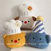Chef Dog Cartoon Plush Sofa Pillow With Embroidery For Gift For Girls