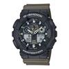 Часы Casio G-Shock Серии Двухцветных Утилитарных Цветов GA-100TU-1A3JF Мужские Оливково-зеленые