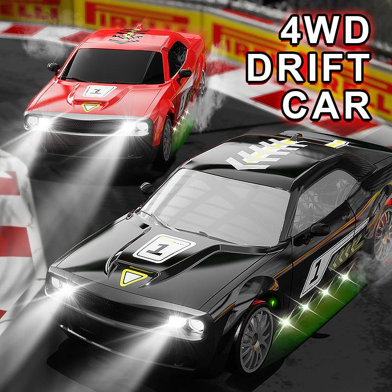 Новый 1:20 RC CAR со светодиодной подсветкой 4WD 2.4G AE86 Drift Cars Professional Racing Toys GTR Model for Children Toys Gifts