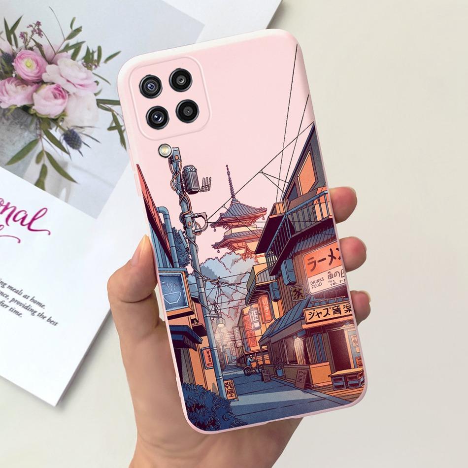Для Samsung Galaxy M22 F22 Чехол Samsung M22 F22 4G SM-M225F E225F Модный Дизайн Луны Мягкий Силикон Защитная Крышка Чехлы для Телефона