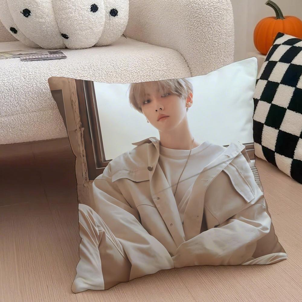 singer charming BBaekhyun Cushion Cover Throw Pillow Cover Hidden Button Durable Polyester Chair Cushion
