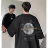 Men Short Sleeve T-Shirts Letter Graphic Print Fashion Brand Tees for Men Men Clothing Casual Tee Man Summer Korean Retro Tops For