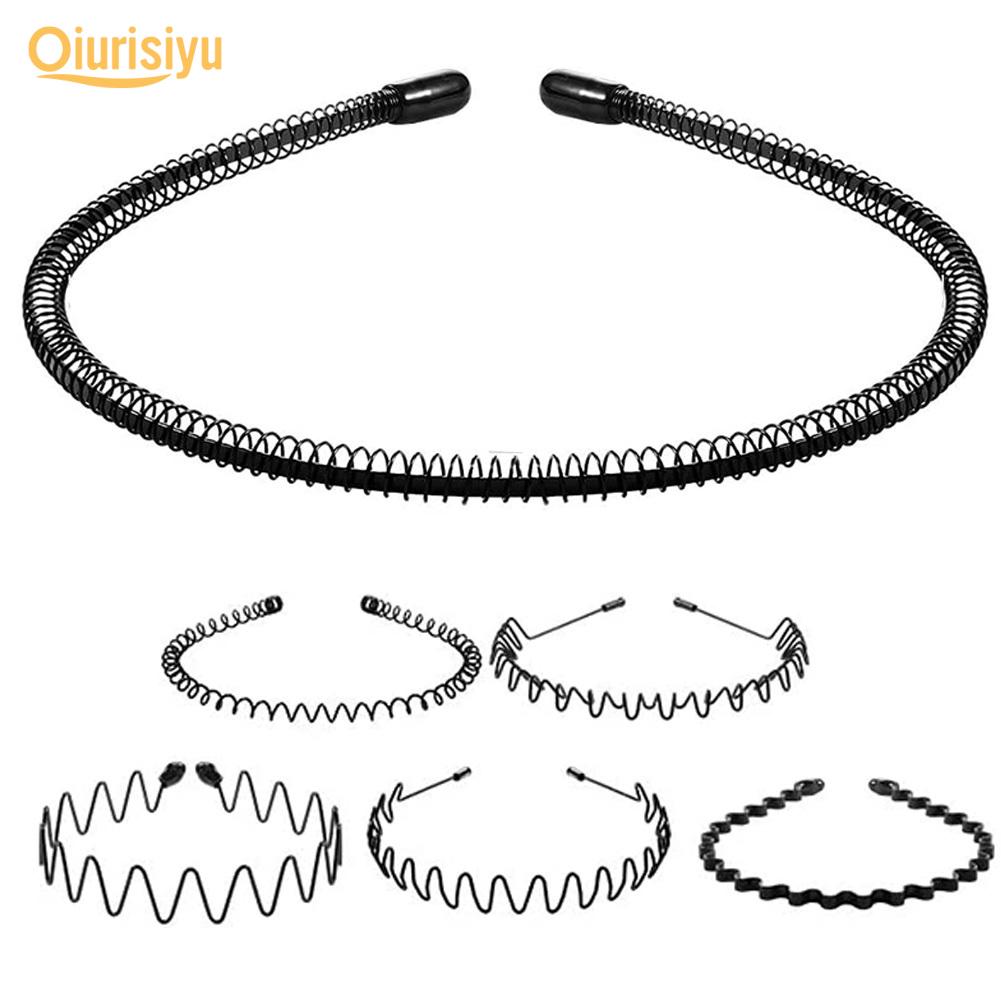 Мужская металлическая волнистая повязка на голову, заколки для волос, обруч для волос