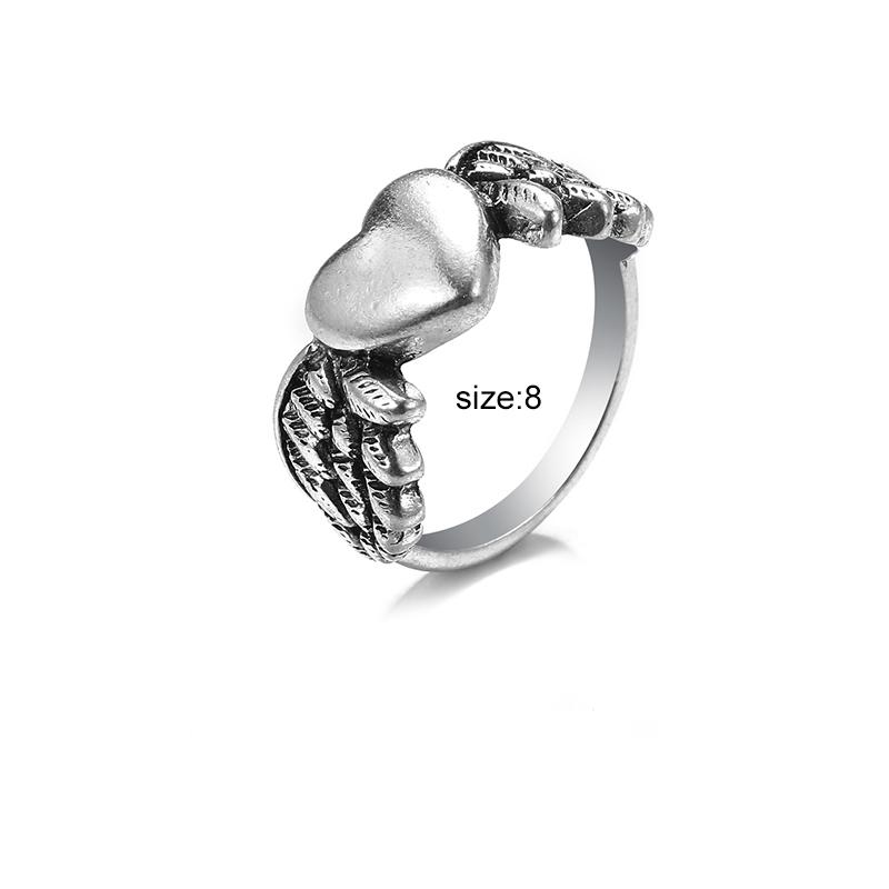 Кольцо для женщин и девочек Любовь Бабочка Череп Модные мужские украшения Винтаж Древнее серебро Цвет Панк Хип-Хоп Регулируемый Бохо