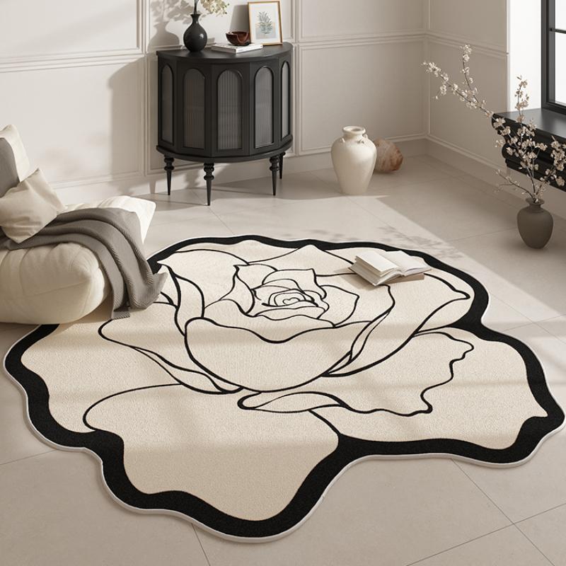 Modern Style Living Room Decoration Soft Carpet Flower Pattern Rugs for Bedroom Washable Cloakroom Floor Mat Anti-slip Study Rug