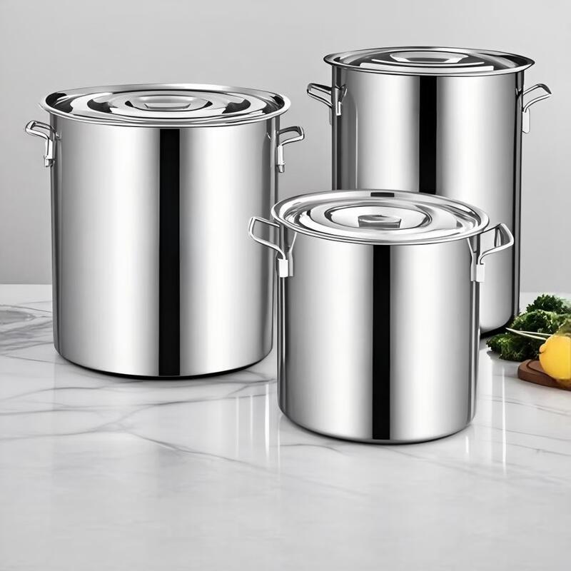 ZISIZ Коммерческая и домашняя кастрюля из нержавеющей стали с крышкой