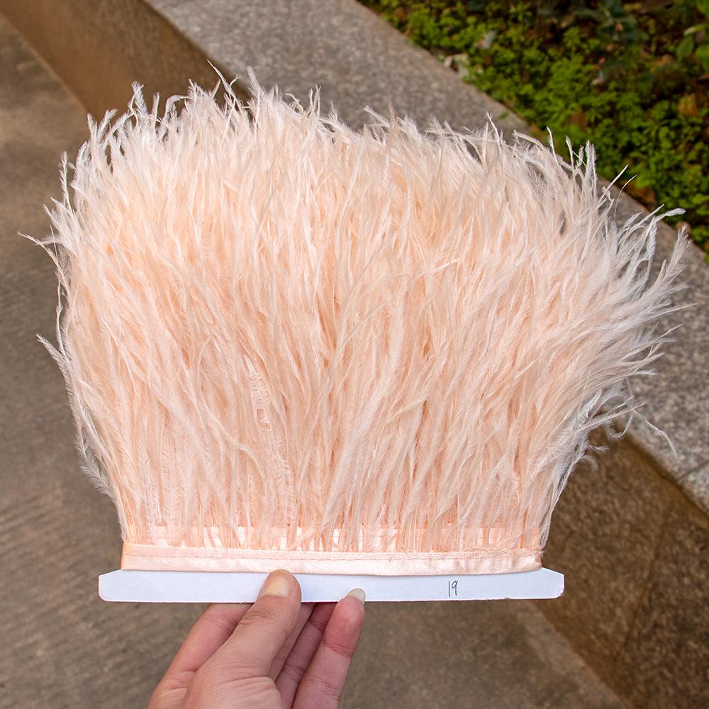 1/5/10Meters Light Purple Ostrich Feathers Ribbon 8-10cm/3-4Inch Long Feather Trim Fringe for Party Costumes Sewing Accessories