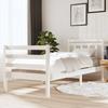 VidaXL Bed Frames White Solid Wood 90x190 Cm Single 3100620