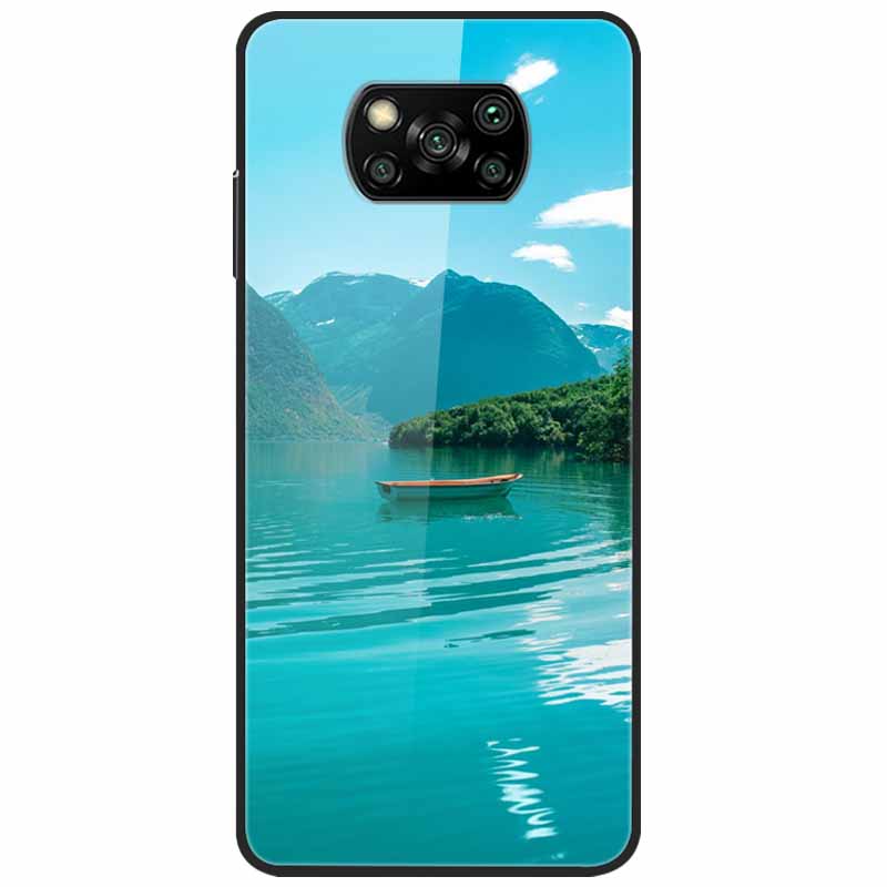 For Poco X3 Pro Case Fashion Cute Tempered Glass Luxury Coque Covers for Xiaomi Poco X3 NFC Cases PocoX3 X 3 Bumper Protector