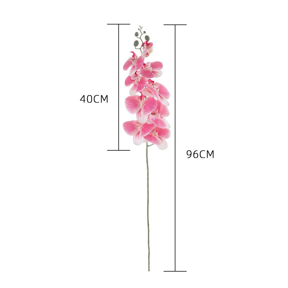9 Head Artificial Phalaenopsis Branches Real Touch Fake Flowers Office Desktop