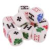10 шт. 6-гранных кубиков D6 для вечеринки, настольной игры, кубики, королева, валет, игральные карты, игральные кости
