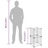 8 Piece Pet Cage Black 35 x 35 cm Steel